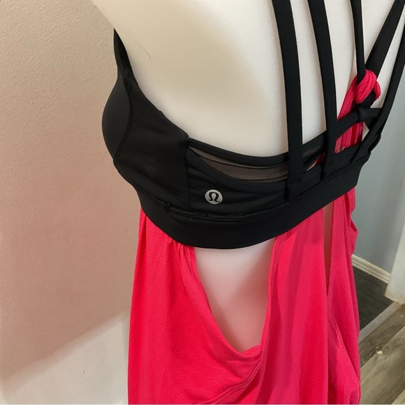 Lululemon Nauveau Pink Black Tank Size 6 - Picture 4 of 9